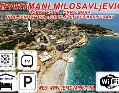 Milosavljevic leiligheter, privat innkvartering i sted Dobre Vode, Montenegro - MAPA